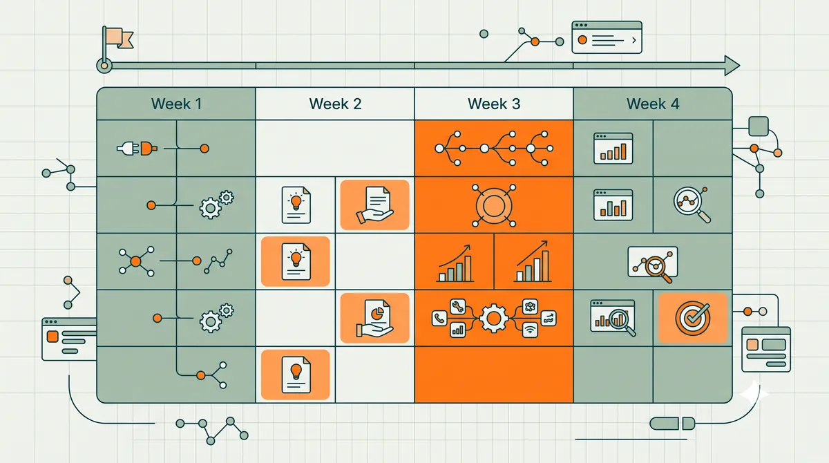 A 30-day SEO automation rollout calendar